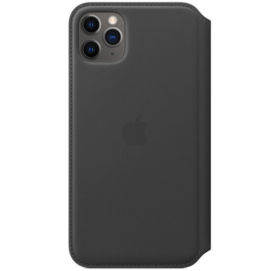 Apple - Leather Folio Bookcase voor Apple iPhone 11 Pro Max - Black
