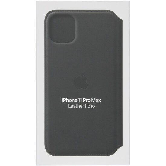 Apple - Leather Folio Bookcase voor Apple iPhone 11 Pro Max - Black