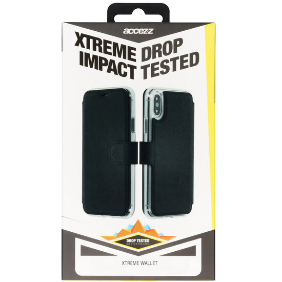Accezz - Xtreme Wallet Bookcase voor Apple iPhone 11 Pro Max - Black