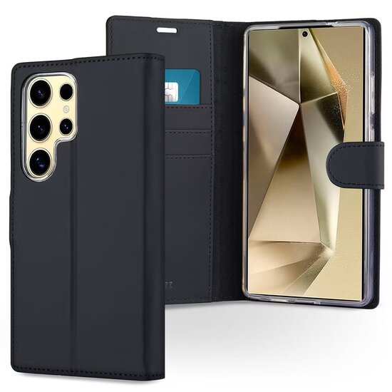 Accezz - Wallet Softcase Bookcase voor Samsung Galaxy S25 Ultra - Black