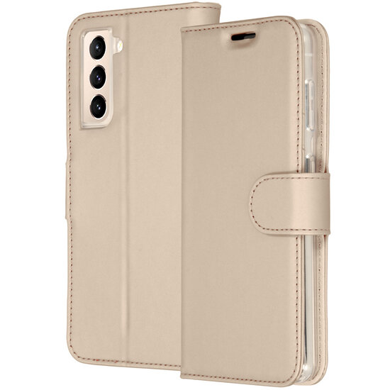 Accezz - Wallet Softcase Bookcase voor Samsung Galaxy S21 Plus - Gold
