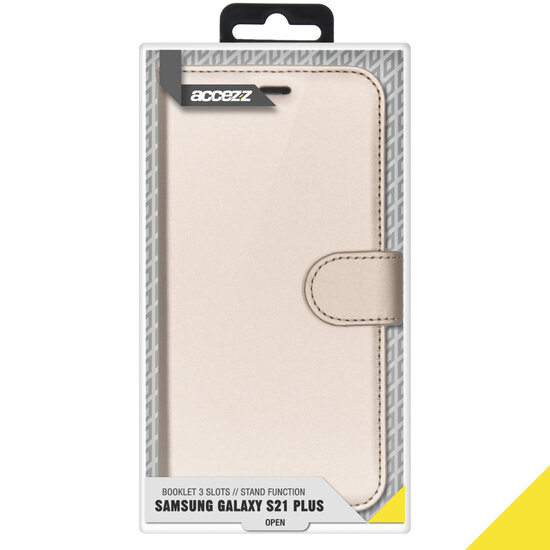 Accezz - Wallet Softcase Bookcase voor Samsung Galaxy S21 Plus - Gold