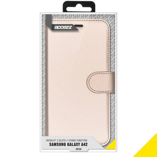 Accezz - Wallet Softcase Bookcase voor Samsung Galaxy A42 - Gold