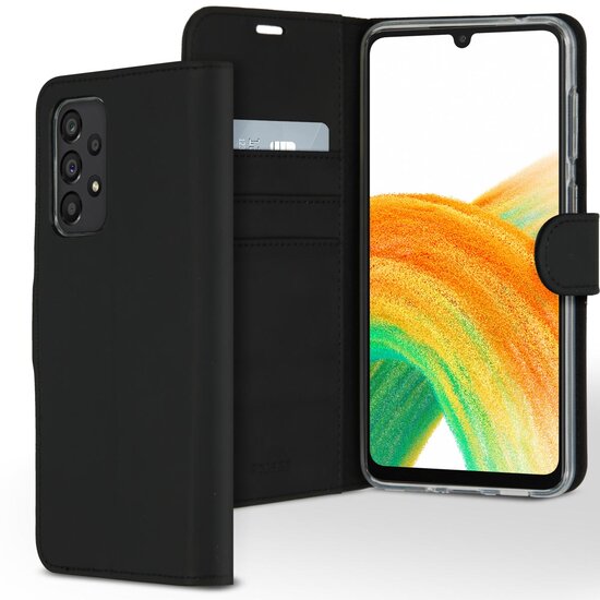 Accezz - Wallet Softcase Bookcase voor Samsung Galaxy A33 - Black