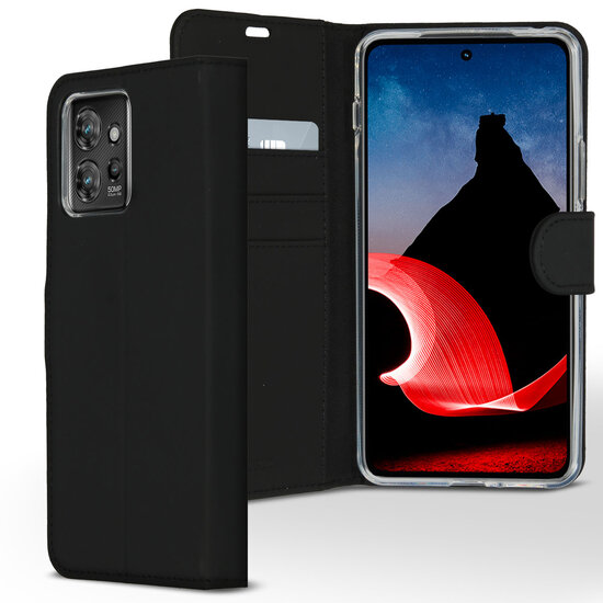 Accezz - Wallet Softcase Bookcase voor Motorola ThinkPhone - Black