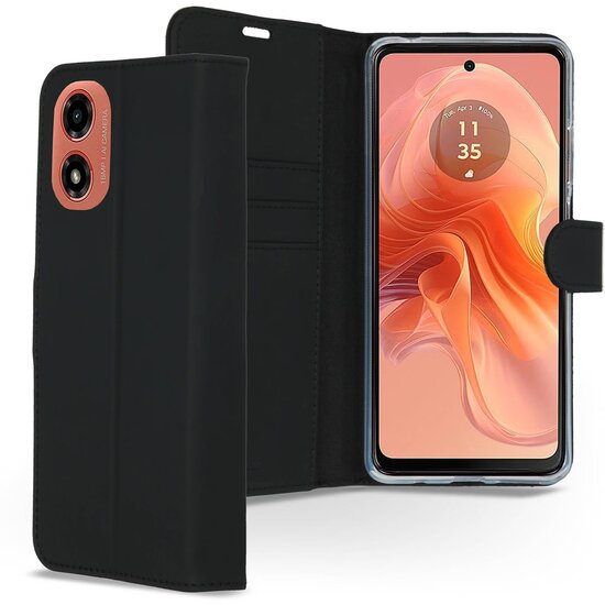 Accezz - Wallet Softcase Bookcase voor Motorola Moto G04 / G24 - Black