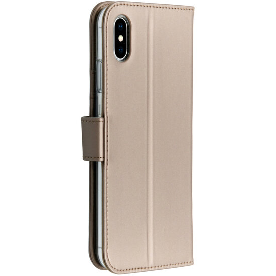 Accezz - Wallet Softcase Bookcase voor Apple iPhone Xs Max - Gold