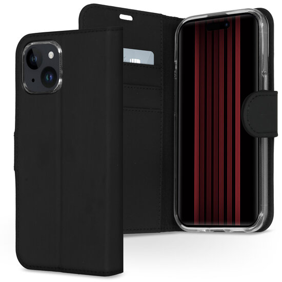 Accezz - Wallet Softcase Bookcase voor Apple iPhone 15 - Black