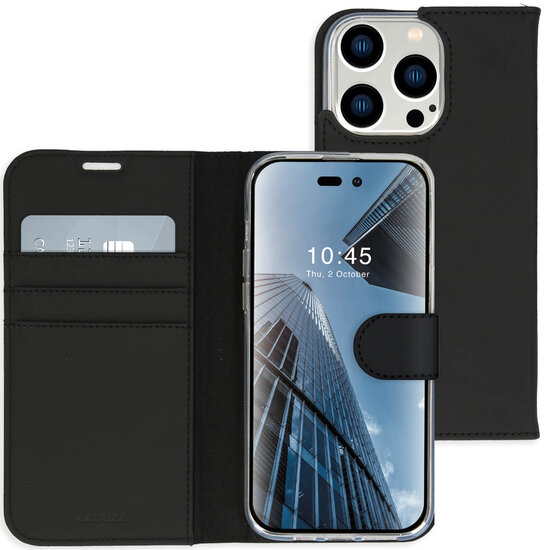 Accezz - Wallet Softcase Bookcase voor Apple iPhone 14 Pro - Black
