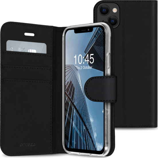 Accezz - Wallet Softcase Bookcase voor Apple iPhone 13 - Black