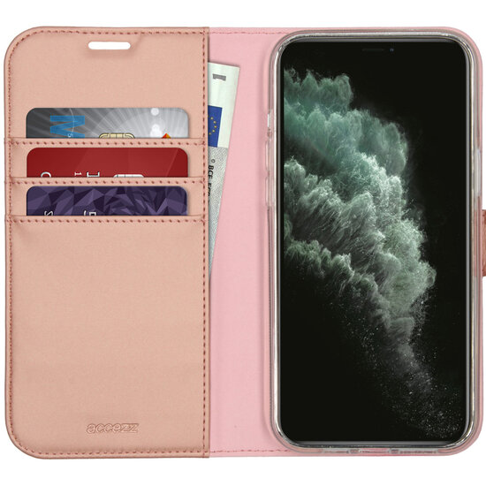 Accezz - Wallet Softcase Bookcase voor Apple iPhone 12 Pro Max - Rose Gold