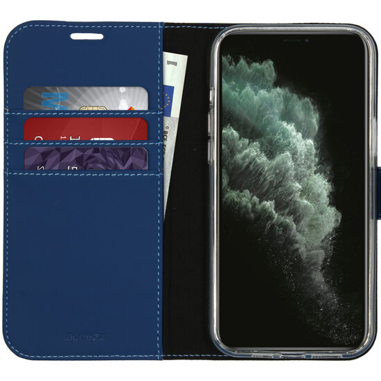 Accezz - Wallet Softcase Bookcase voor Apple iPhone 12 Pro Max - Blue