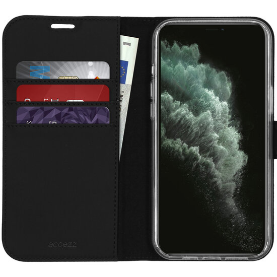Accezz - Wallet Softcase Bookcase voor Apple iPhone 12 Pro Max - Black