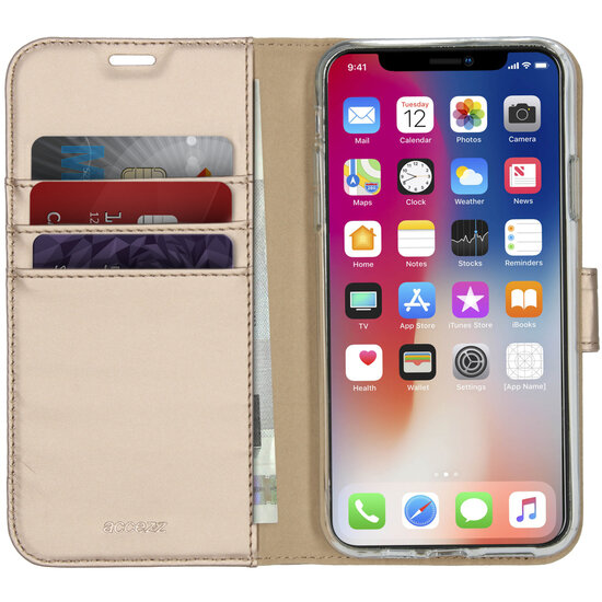 Accezz - Wallet Softcase Bookcase voor Apple iPhone 11 Pro Max - Gold
