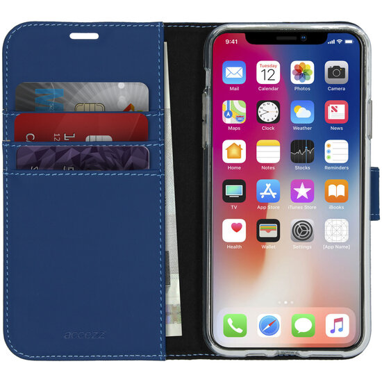 Accezz - Wallet Softcase Bookcase voor Apple iPhone 11 Pro Max - Blue
