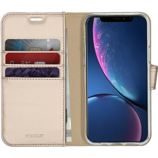Accezz - Wallet Softcase Bookcase voor Apple iPhone 11 Pro - Gold