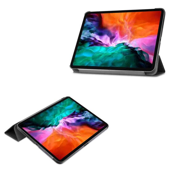 Accezz - Trifold Bookcase voor Apple iPad Pro 12.9 (2018/2020/2021/2022) - Black