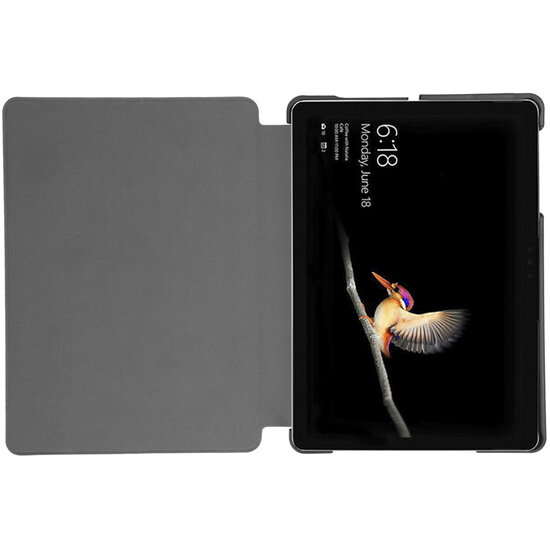 Accezz - Trifold Bookcase Microsoft Surface Go 4 / Go 3 / Go 2 - Black