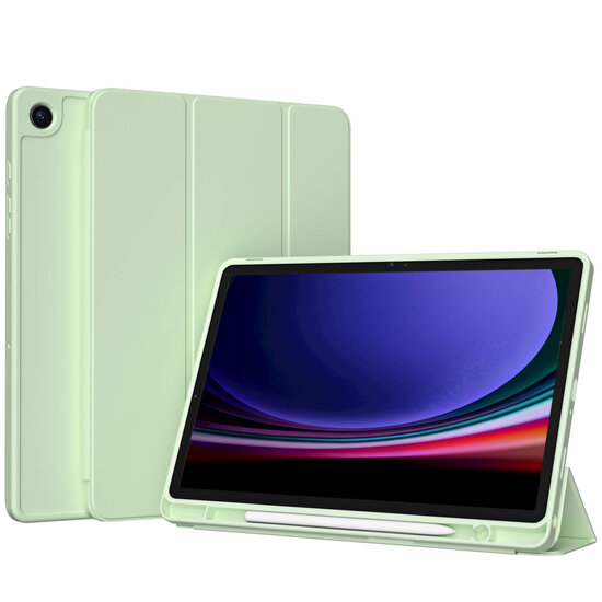 Accezz - Smart Silicone Bookcase voor Samsung Galaxy Tab A9 Plus - Light Green