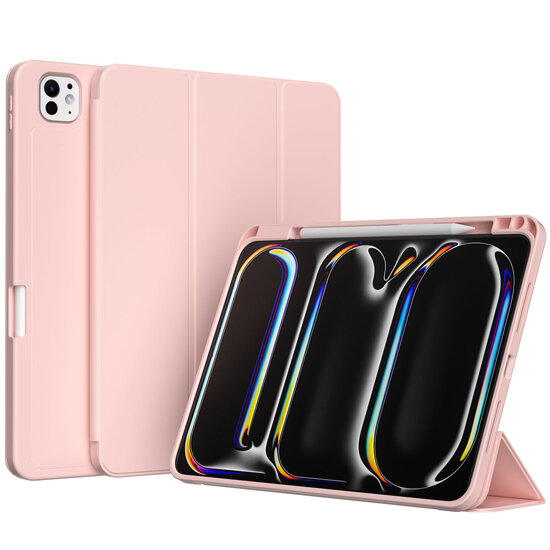 Accezz - Smart Silicone Bookcase voor Apple iPad Pro 13 (2024) M4 - Pink