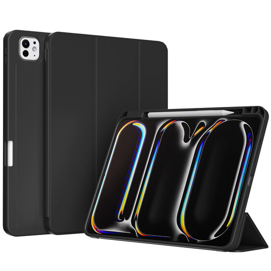 Accezz - Smart Silicone Bookcase voor Apple iPad Pro 13 (2024) M4 - Black