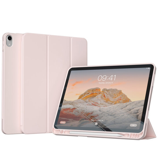Accezz - Smart Silicone Bookcase voor Apple iPad Air 11 inch (2025) M3 / (2024) M2 / Air 5 (2022) / Air 4 (2020) - Pink