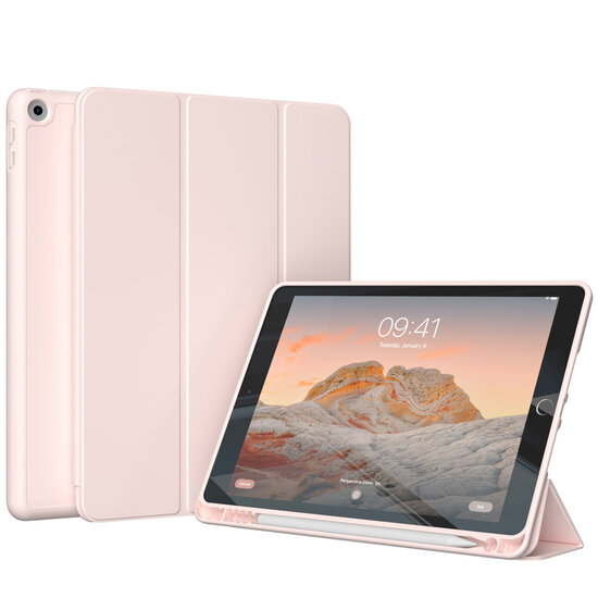Accezz - Smart Silicone Bookcase voor Apple iPad 9 (2021) 10.2 inch / iPad 8 (2020) 10.2 inch / iPad 7 (2019) 10.2 inch - Pink