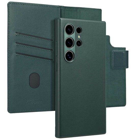 Accezz - Leather Bookcase 2-in-1 met MagSafe voor Samsung Galaxy S24 Ultra - Cedar Green