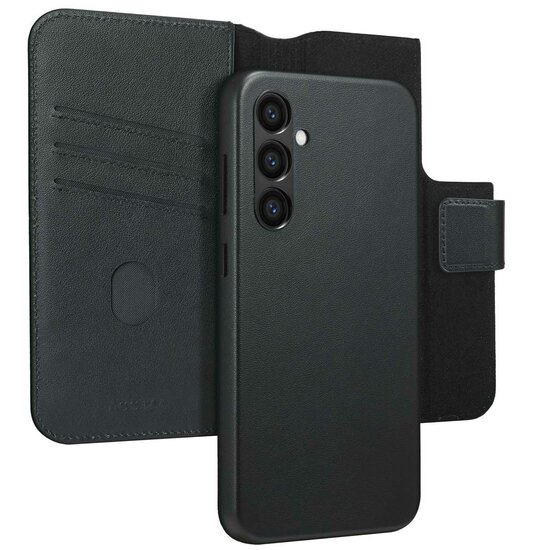 Accezz - Leather Bookcase 2-in-1 met MagSafe voor Samsung Galaxy S24 Plus - Onyx Black