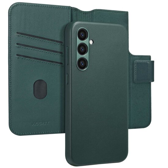 Accezz - Leather Bookcase 2-in-1 met MagSafe voor Samsung Galaxy S24 Plus - Cedar Green