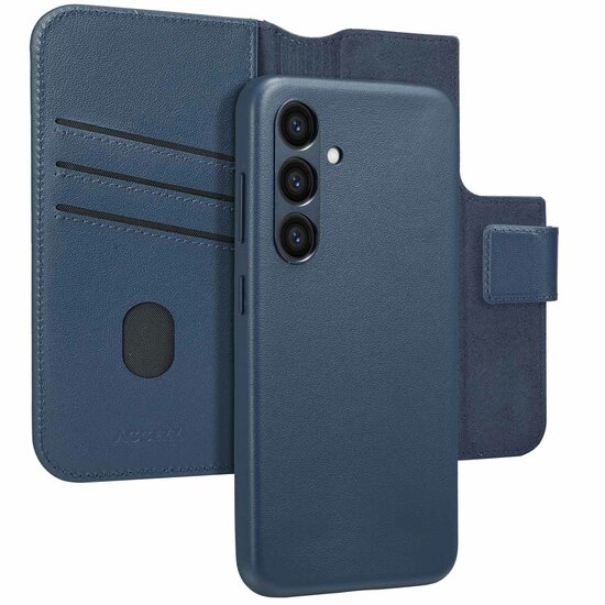 Accezz - Leather Bookcase 2-in-1 met MagSafe voor Samsung Galaxy S24 - Nightfall Blue