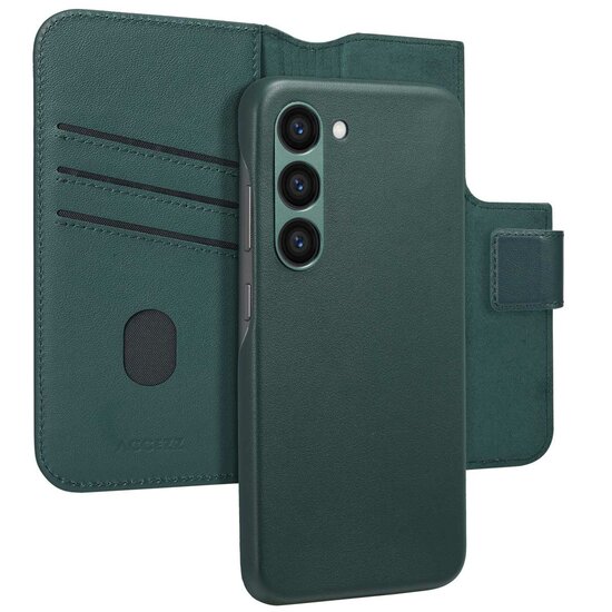 Accezz - Leather Bookcase 2-in-1 met MagSafe voor Samsung Galaxy S23 - Cedar Green