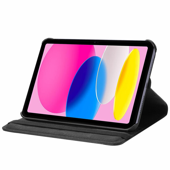 Accezz - 360&deg; draaibare Bookcase voor Apple iPad 11 (2025) 11 inch A16 / iPad 10 (2022) 10.9 inch - Black
