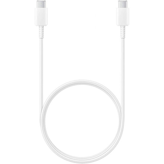 Samsung - Originele USB-C naar USB-C kabel - 1.8 m - 25 Watt -Black + Originele Fast Charging Adapter USB-C Oplader - In Fabrieksverpakking - 25 Watt - White