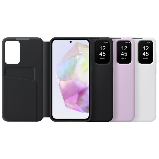 Samsung - Originele S View Cover voor Samsung Galaxy A35 - Black
