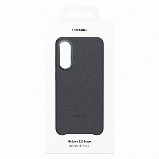 Samsung - Originele KindSuit Vegan Leather Case voor Samsung Galaxy S25 Edge - Black