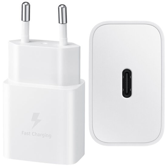 Samsung - Originele Power Adapter - Oplader - USB-C aansluiting - Fast Charge - 15 Watt - White