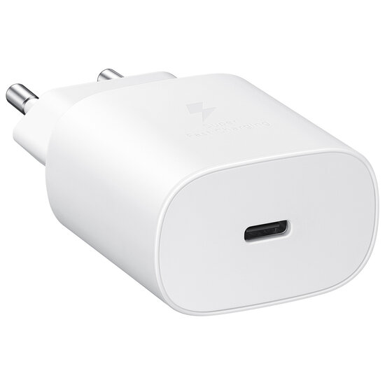 Samsung - Originele Fast Charging Adapter USB-C Oplader in Fabrieksverpakking - 25 Watt - White