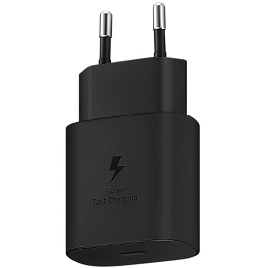 Samsung - Originele Fast Charging Adapter USB-C Oplader in Fabrieksverpakking - 25 Watt - Black