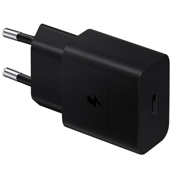Samsung - Originele Power Adapter met USB-C kabel - Oplader - USB-C aansluiting - Fast Charge - 15 Watt - 1 m - Black