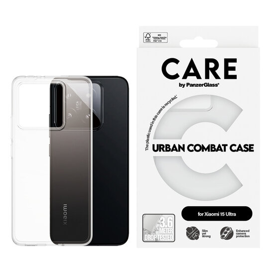 CARE by PanzerGlass - Urban Combat Case voor Xiaomi 15 Ultra - Clear