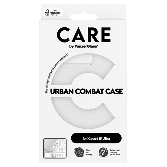 CARE by PanzerGlass - Urban Combat Case voor Xiaomi 15 Ultra - Clear