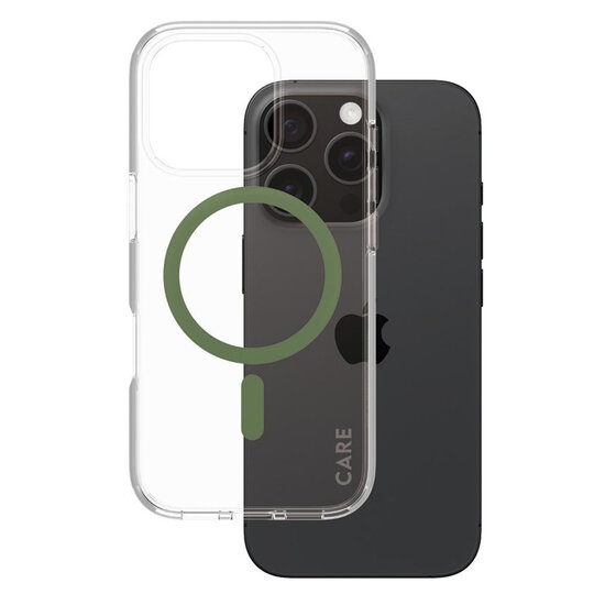 CARE by PanzerGlass - Urban Combat Case MagSafe voor Apple iPhone 16 Pro - Green
