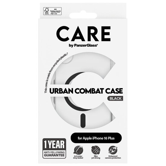 CARE by PanzerGlass - Urban Combat Case MagSafe voor Apple iPhone 16 Plus - Blue
