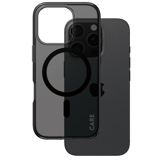 CARE by PanzerGlass - Smokey Urban Combat Case MagSafe voor Apple iPhone 16 Pro - Smokey