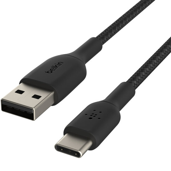 Belkin - Boost Charge Braided USB-C naar USB kabel - 1 m - Black