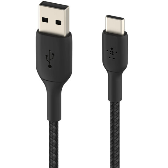 Belkin - Boost Charge Braided USB-C naar USB kabel - 1 m - Black