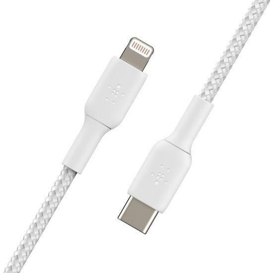 Belkin - Boost Charge Braided Lightning naar USB-C kabel - 2 m - White
