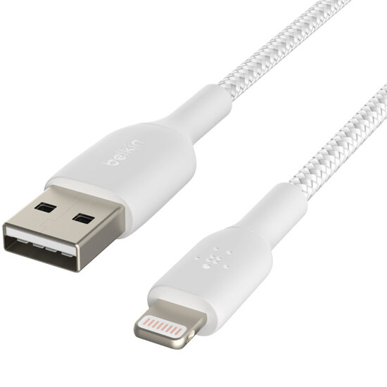 Belkin - Boost Charge Braided Lightning naar USB kabel - 1 m - White