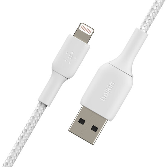Belkin - Boost Charge Braided Lightning naar USB kabel - 0,15 m - White